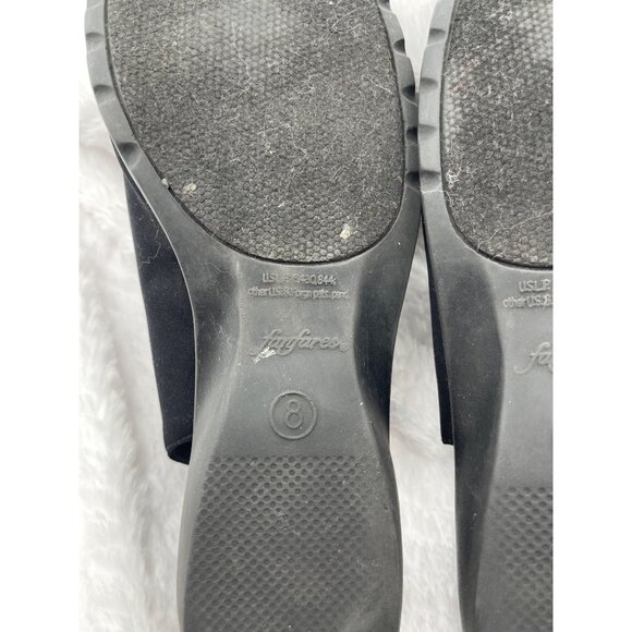 Vintage Fanfares Black SquareToe Slingback Pumps Size 8 - Picture 7 of 10